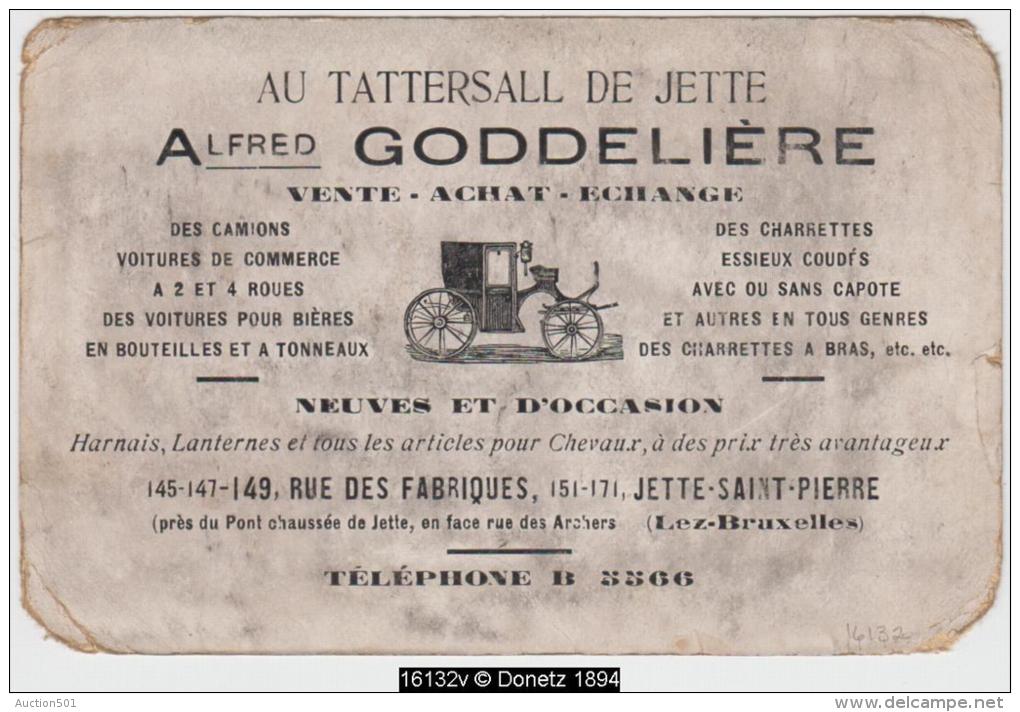 16132g A. GODDELIERE - Au Tattersall - Achat - Vente - Voitures - Charrettes - Rue Des Fabriques - Jette-St-Pierre - Jette