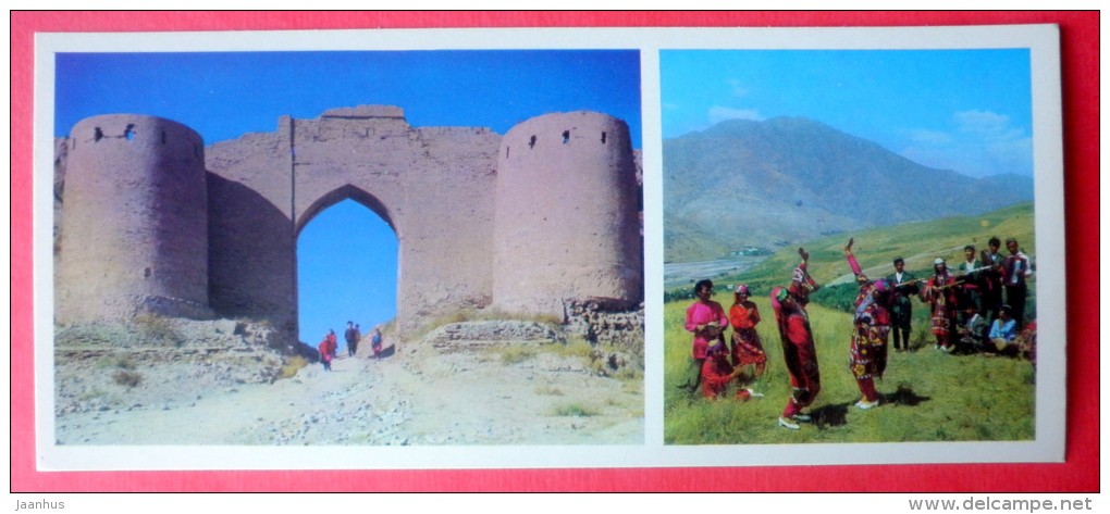 Hissar Fortress Near Dushanbe , Folk Dance - People In Folk Costumes - 1974 - Tajikistan USSR - Unused - Tayijistán