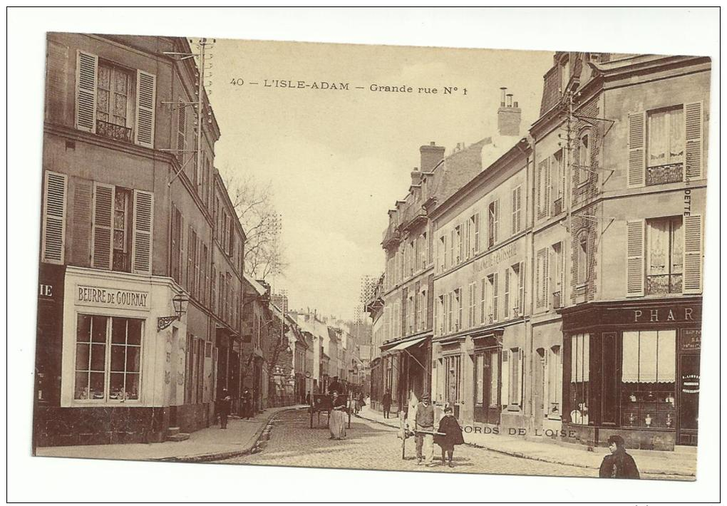 95 - CPA  - L'ISLE ADAM - Grande Rue N°1  - ( VAL D'OISE ) - L'Isle Adam