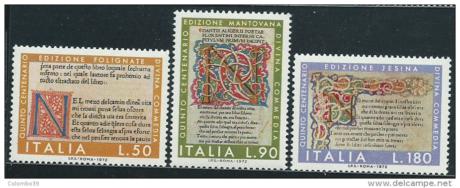 Italia 1972 Nuovo** - Divina Commedia - 1971-80:  Nuovi