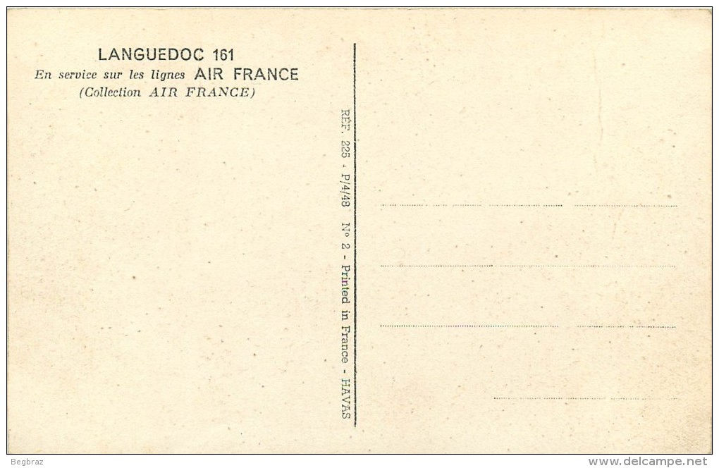 LANGUEDOC  161    AIR FRANCE - 1946-....: Moderne