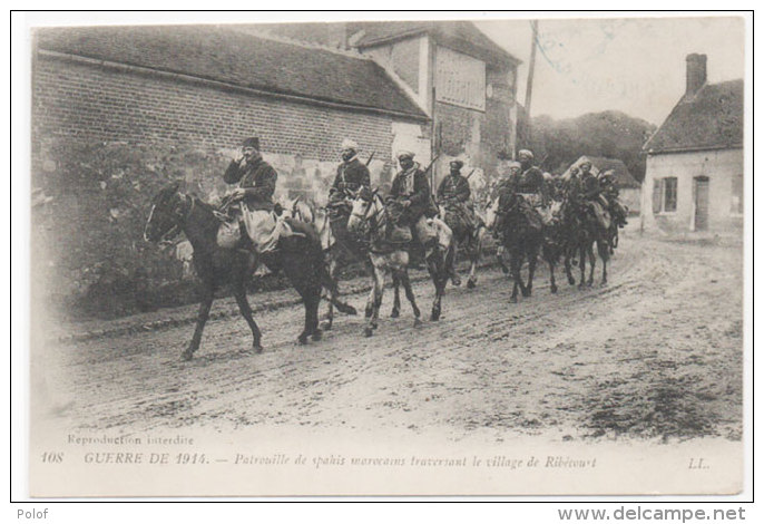 RIBECOURT - Patrouille De Spahis Marocains Traversant Le Village  (71987) - Ribecourt Dreslincourt