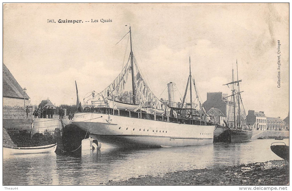 ¤¤  -  583   -  QUIMPER   -  Les Quais   -  Cargo Dans Le Port    -  ¤¤ - Quimper