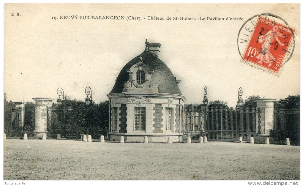 CPA 18  NEUVY SUR BARANGEON CHATEAU DE ST HUBERT LE MIROIR - Autres & Non Classés