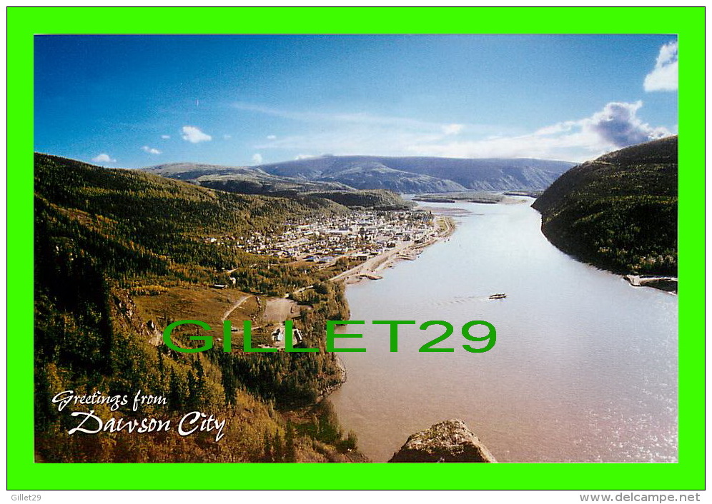 DAWSON CITY, YUKON - VIEW FROM THE MOOSEHIDE SLIDE OVERLOOKING THE CITY - PHOTO DIETER REINMUCH - - Yukon