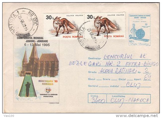 BOWLING, YOUTH WORLD CHAMPIONSHIPS, COVER STATIONERY, ENTIER POSTAUX, 1995, ROMANIA - Pétanque