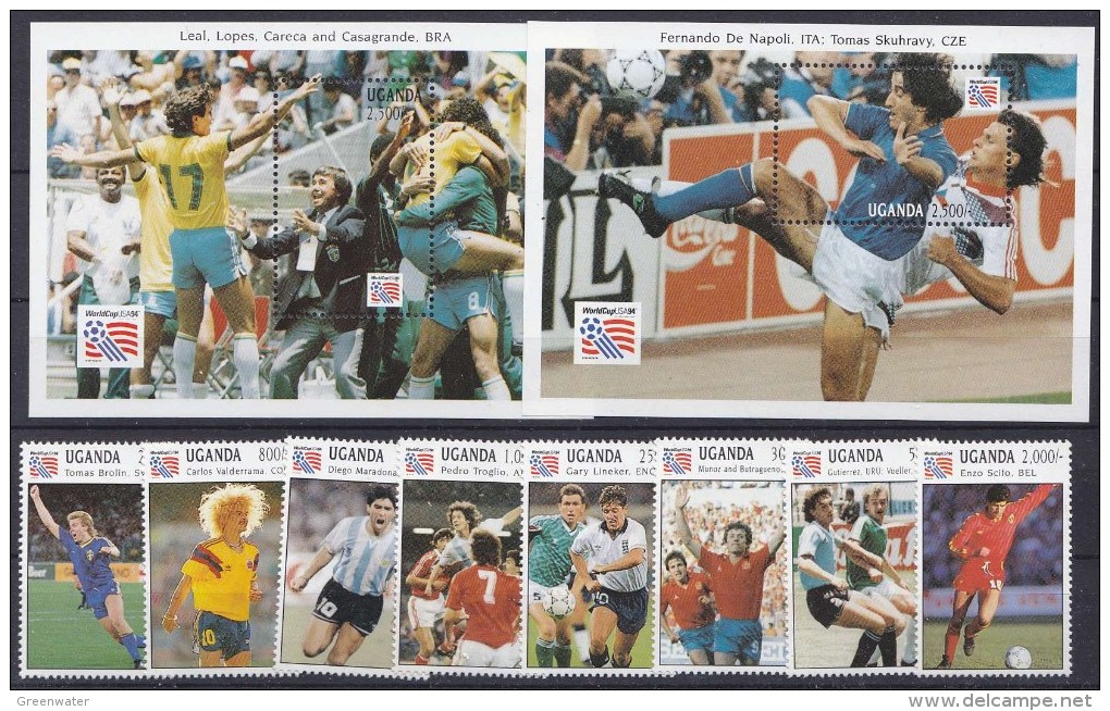 Uganda 1994 Football World Cup USA  8v + 2 M/s ** Mnh (17250) - 1994 – USA