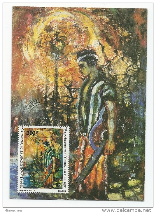 Carte Maximum Nouvelle Calédonie - Peintres Du Pacifique - Oblitération 07/12/1983 Nouméa (1er Jour) - Cartes-maximum
