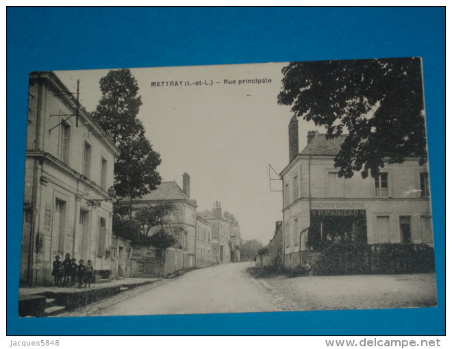 37) Mettray - Rue Principale  ( Boucherie - Charcuterie   F. PAINEAU )    - Année  - EDIT- - Mettray