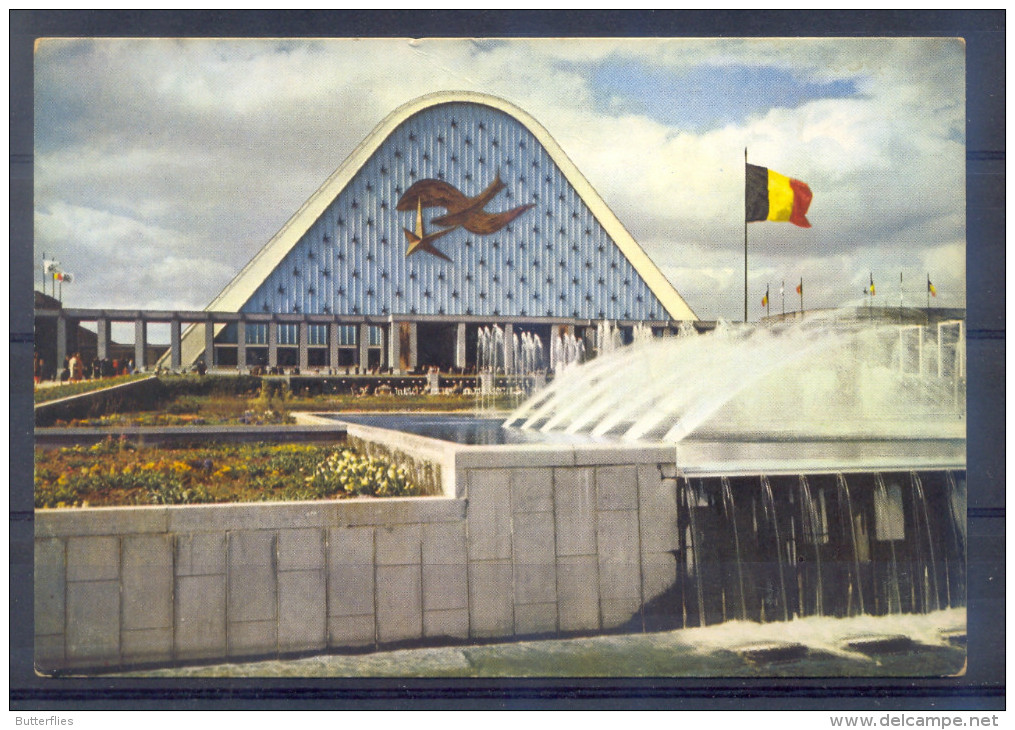 Brussel - Bruxelles -  Expo 1958 -  Voorgevel Van De Grote Paleizen. - Weltausstellungen