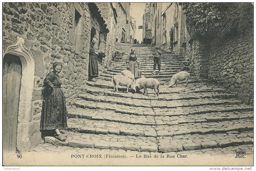 PONT-CROIX.    Le Bas De La Rue Cher - Pont-Croix