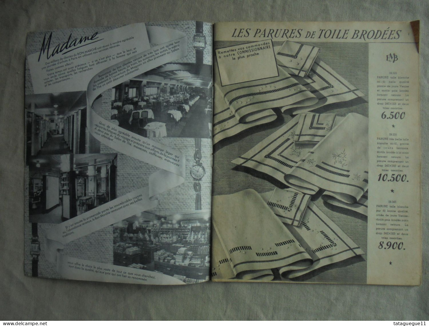 Ancien - Catalogue "AU BON MARCHE" Blanc Maison A. BOUCICAUT Années 50 - Mode