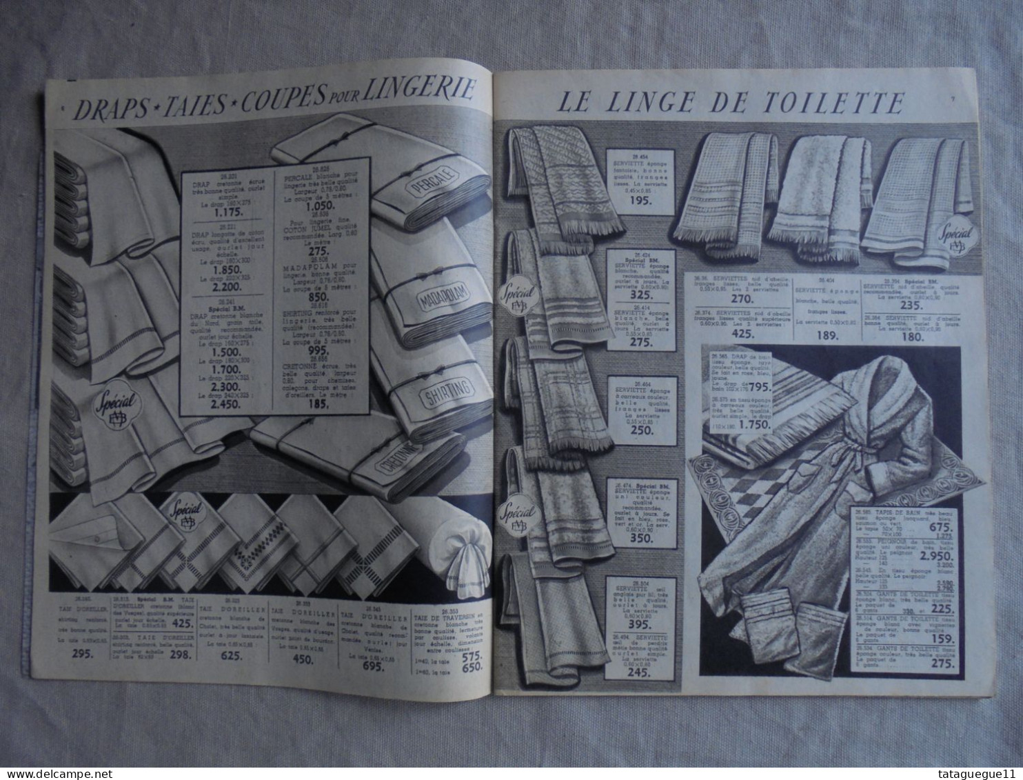 Ancien - Catalogue "AU BON MARCHE" Blanc Maison A. BOUCICAUT Années 50 - Mode