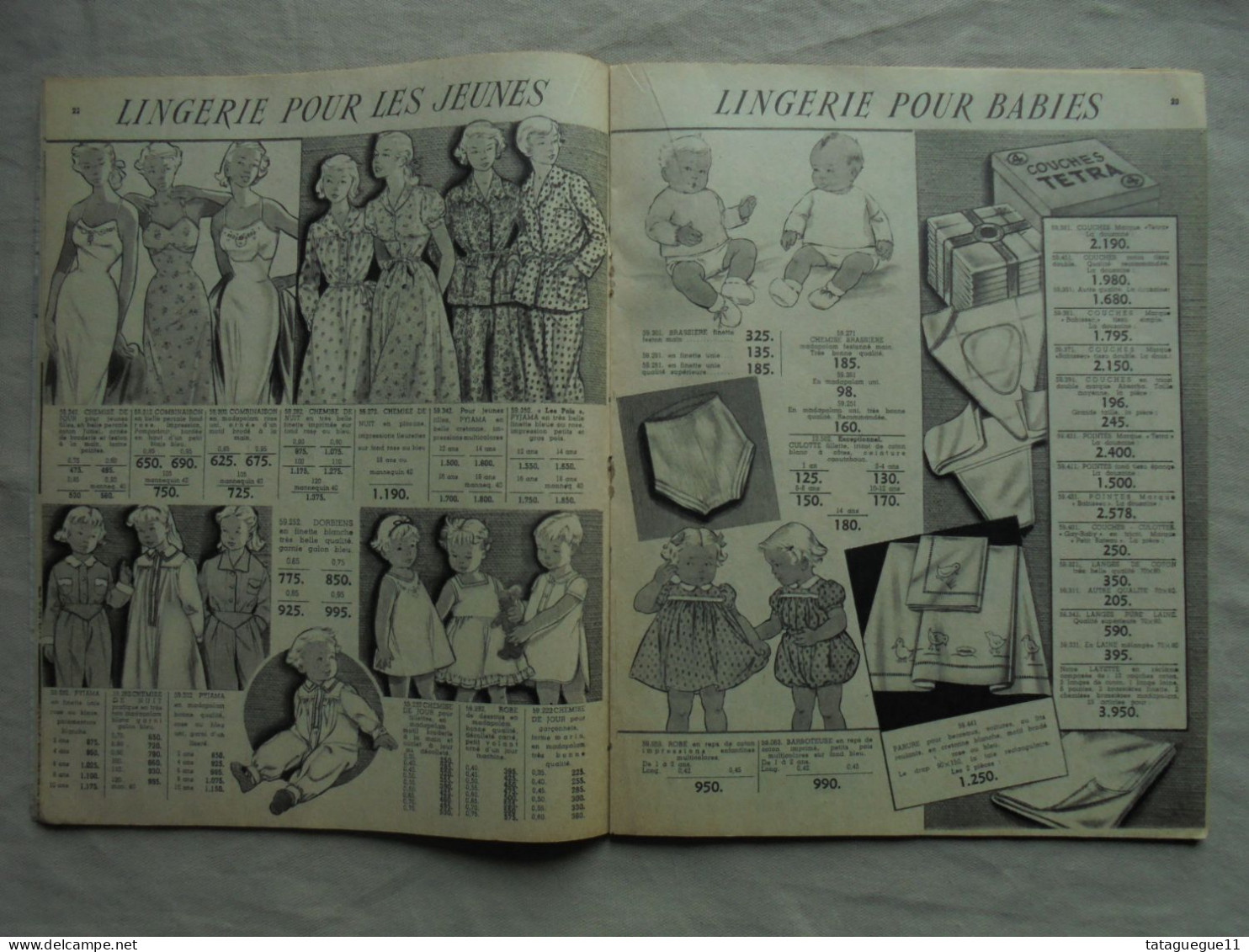 Ancien - Catalogue "AU BON MARCHE" Blanc Maison A. BOUCICAUT Années 50