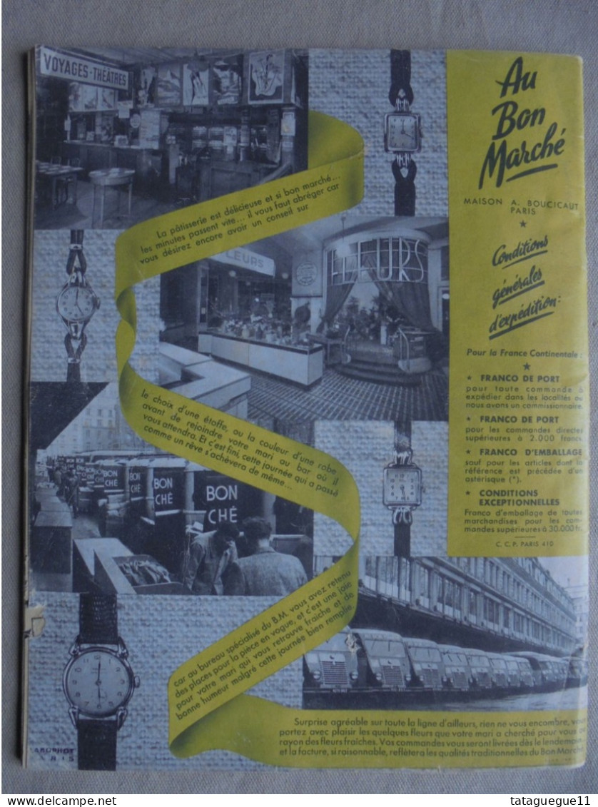 Ancien - Catalogue "AU BON MARCHE" Blanc Maison A. BOUCICAUT Années 50