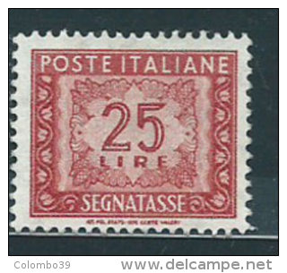 Italia 1955 Nuovo** - Segnatasse Stelle £ 25 St.2 - Segnatasse