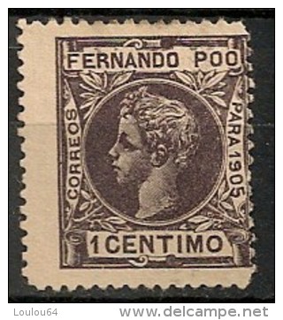 Timbres - Espagne - Fernando Poo -  1  Centimos - 1905 - - Fernando Poo