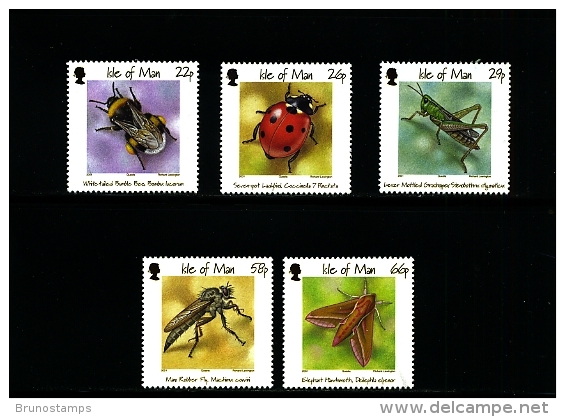 ISLE OF MAN - 2001  INSECTS  SET MINT NH - Isola Di Man