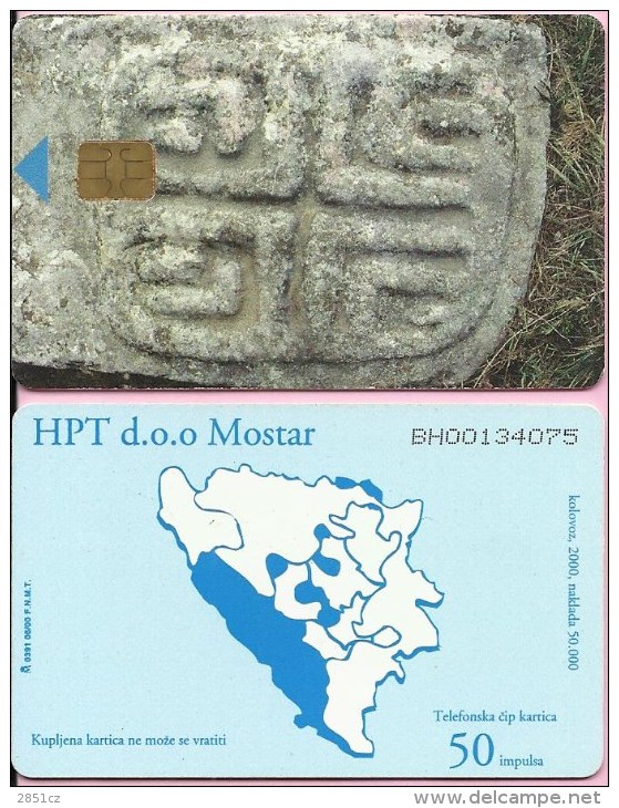 Phonecard - HPT D.o.o. Mostar, 50 Imp., Bosnia And Herzegovina - Bosnie