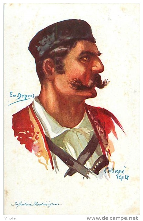 Réf : M-14-3652 : Carte Illustrée Par Em Dupuis  Soldat D´infanterie Montenegro - Montenegro