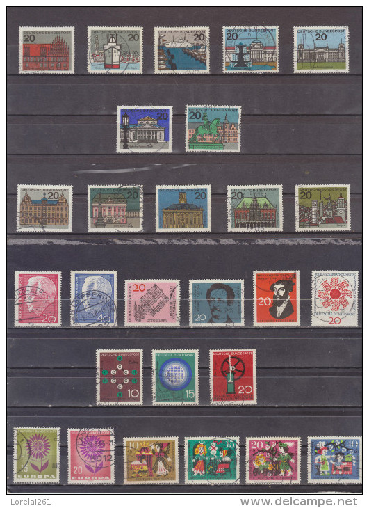 German Federal  1970/1980  COMPLETE 100% 327 Collector´s Stamps (10 Cents Each) - Collections (sans Albums)