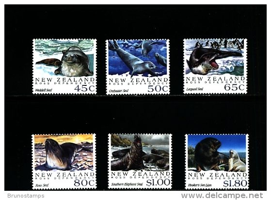 NEW ZEALAND - 1992  ANTARCTIC SEALS  SET  MINT NH - Ongebruikt