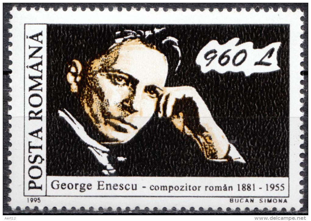 ROMANIA, 1995, Georges Enescu (1881-1955), Composer, Music, MNH (**), Sc/Mi 3997/5083 - Ongebruikt