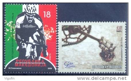 MK 2009-515-6 100A°GIRO D´ITALIA, MACEDONIA, 1 X 2v, MNH - Noord-Macedonië