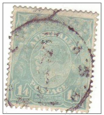 Australia 1922 King George V Head SG 66 1 Shilling And 4 Pence Pale Blue - Used Stamps