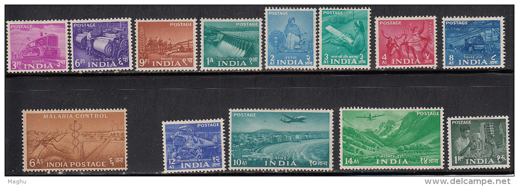 13v Five Year Plan Upto Re 1 , MH. India - Unused Stamps