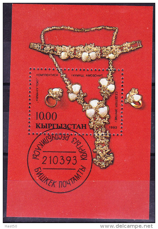 Kirgisien Kyrgyzstan Kirghizistan - Schmuck/jewelery/bijoux 1993 - Gest. Used Obl. - Kirghizistan