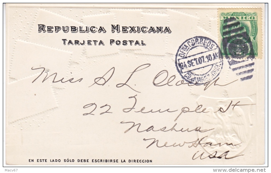 MEXICO  POST  CARD  1907   (o) - Mexico