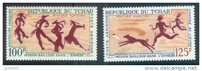 TCHAD, Peintures Rupestres, Prehistoire. Yvert  PA 42/43. **  MNH - Préhistoire