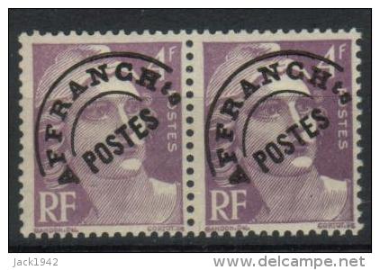 Préo N° 97 - Marianne De Gandon 4f Violet - Paire - 1893-1947