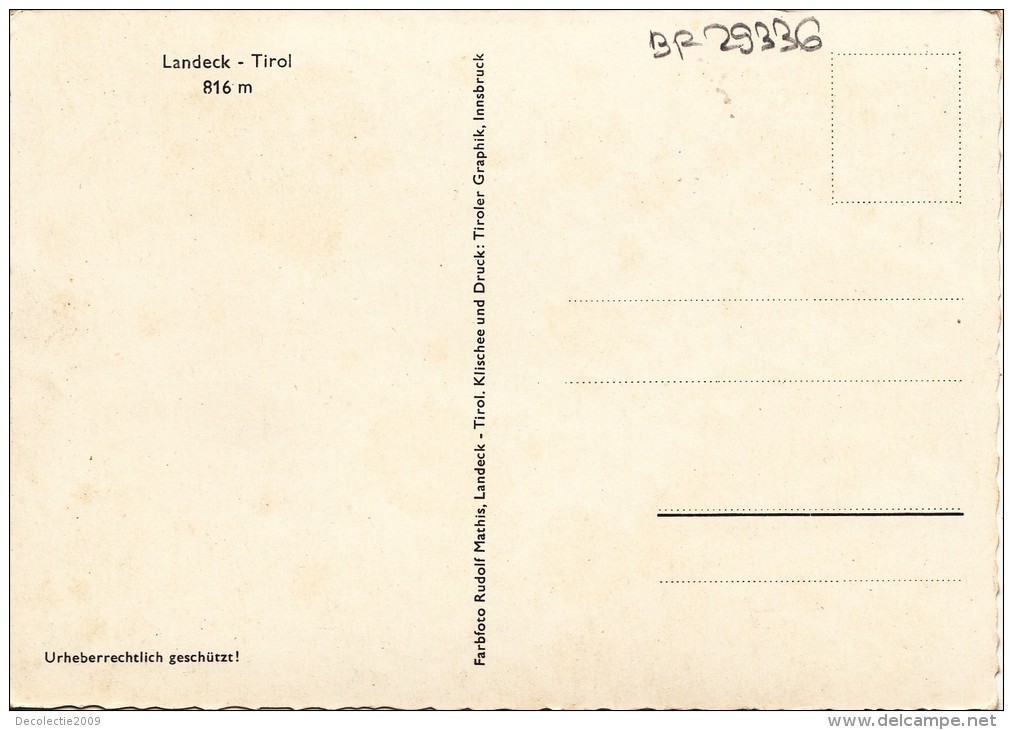 BF29336 Landeck Tirol  Austria  Front/back Image - Landeck