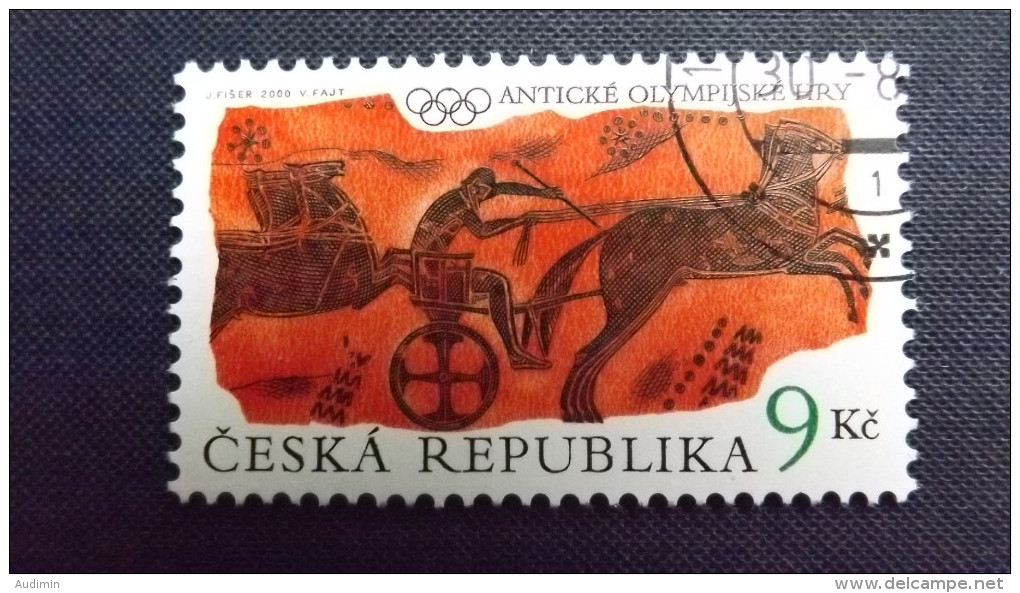 Tschechische Republik, Tschechien 268 Oo/used, Olympische Spiele Der Antike, Olympia, Amphorenmalerei (6. Jh. V. Chr.) - Used Stamps