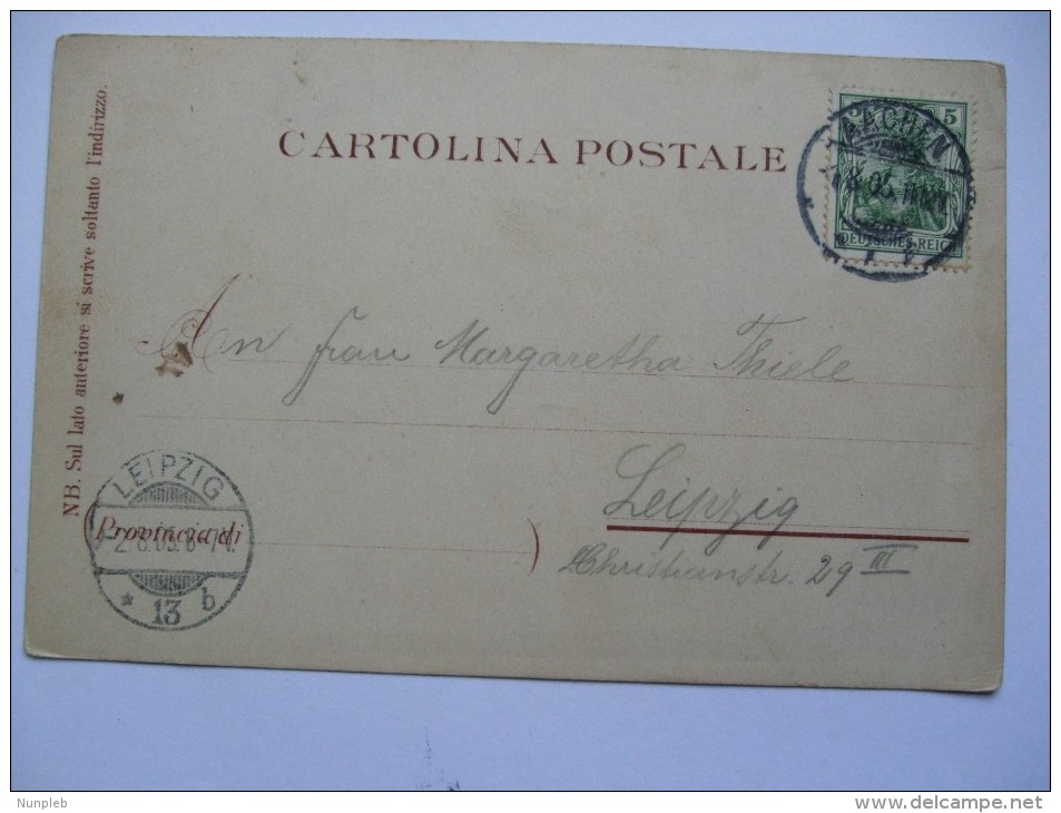 ITALY 1905 POSTCARD RICORDO DI ROMA LITHO SENT IN GERMANY - Other & Unclassified