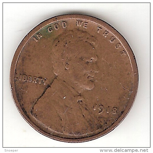Usa 1 Cent 1918 Vf+ - 1909-1958: Lincoln, Wheat Ears Reverse