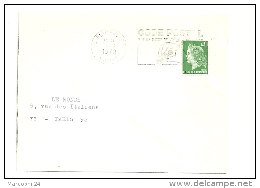 VIENNE - Dépt N° 86 = POITIERS RP 1972 = FLAMME Codée FD = SECAP Illustrée  'CODE POSTAL / MOT DE PASSE ' - Zipcode