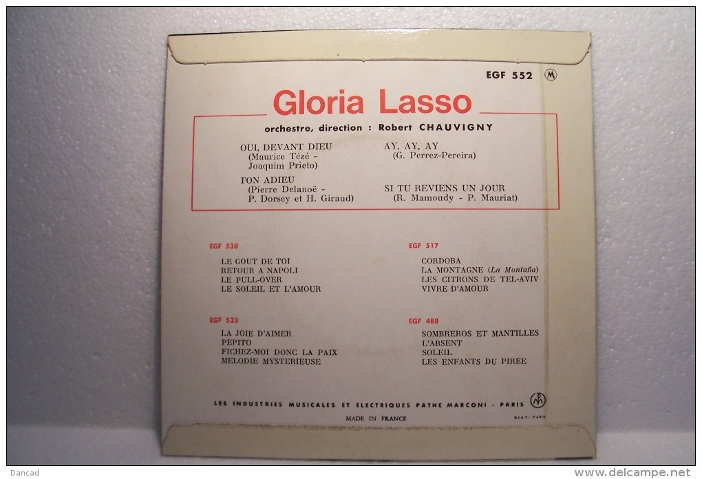 GLORIA  LASSO  ---OUI DEVANT DIEU - Klassik