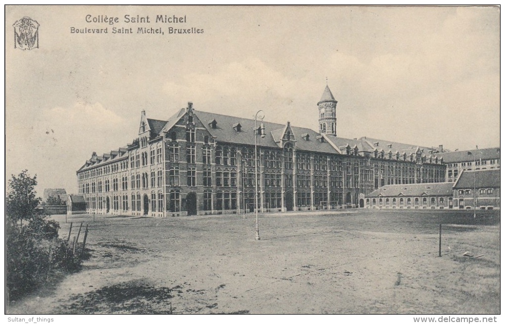 Cpa/pk 1912/13 Serie 6 Cartes Bruxelles Collège Boulevard Saint Michel - Onderwijs, Scholen En Universiteiten