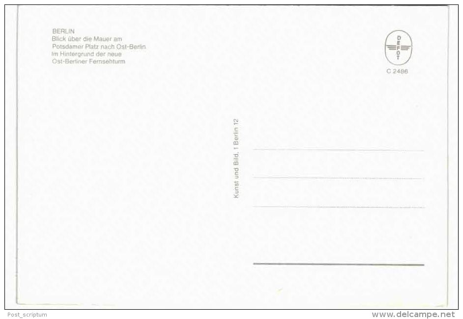 Allemagne - Berlin Blick über Der Mauer Am Potsdamer Platz Nach Ost Berlin - Mur De Berlin
