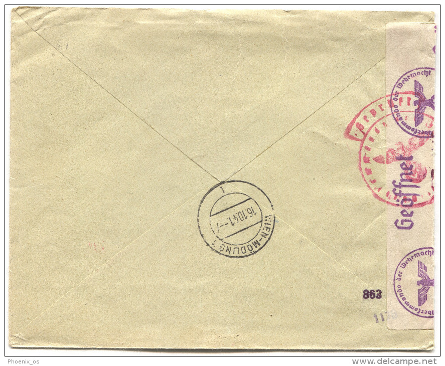 Hungary, SOPRON, 1941. WW2, Germany Censorship, Registered, Porto - Lettres & Documents