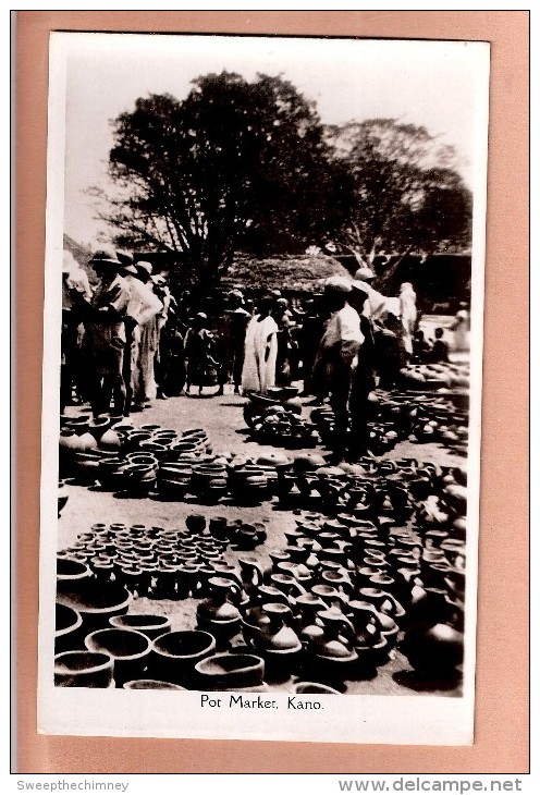 RP NIGERIA KANO POT POTTERY MARKET POSTCARD RP Nigéria Carte-photo MARCHE By CMS BOOKSHOP LAGOS - Nigeria