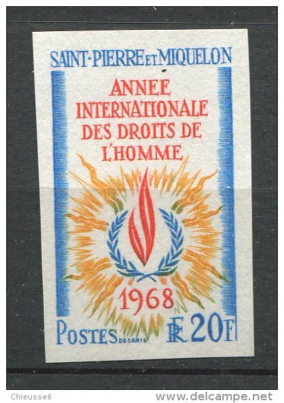 St Pierre Et Miquelon  **ND -  N° 384 -  Droits De L' Homme - Unused Stamps