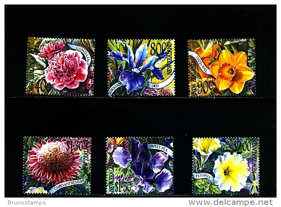 NEW ZEALAND - 2001  GARDEN FLOWERS  SET  MINT NH - Unused Stamps