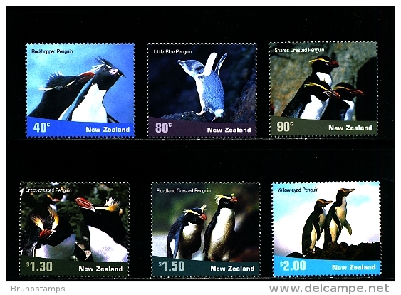 NEW ZEALAND - 2001  PENGUINS  SET MINT NH - Unused Stamps