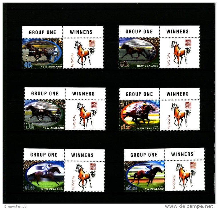 NEW ZEALAND - 2002  RACEHORSES GROUP ONE WINNERS  SET MINT NH - Ungebraucht