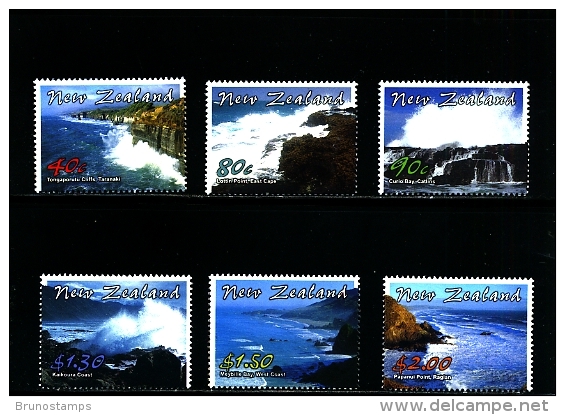 NEW ZEALAND - 2002  SCENIC  COASTLINES  SELF ADHESIVE  SET  MINT NH - Ungebraucht