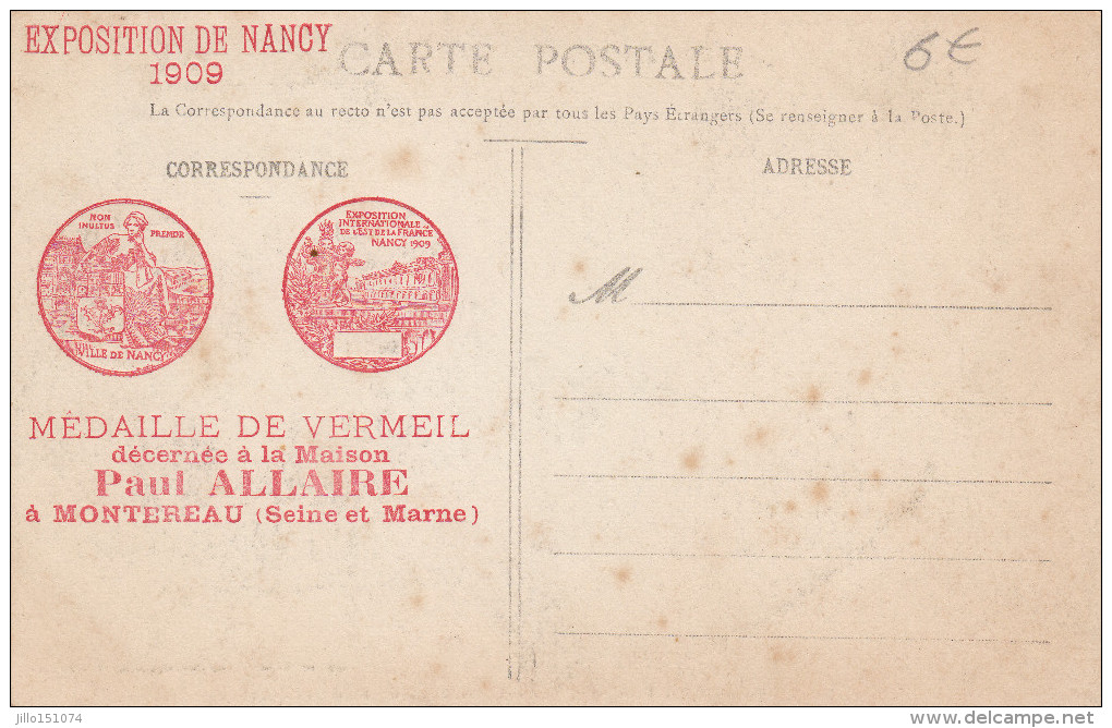 LES COLS DES VOSGES  Exposition De Nancy 1909 - Altri & Non Classificati